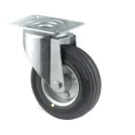 Tente Swivel Castor 70 kg Load Capacity 100 mm Solid Rubber Wheel Pressed Steel Frame 3470DYR100P62