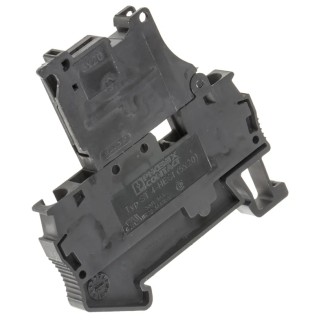 Phoenix Contact Fused DIN Rail Terminal Black 4mm² 1-Level Spring Cage 6.3A 500V ST 4-HESI (5X20) 3036369