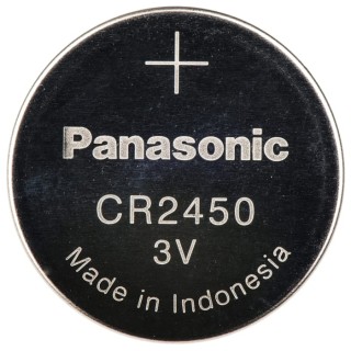 Panasonic CR2450 Lithium Manganese Dioxide Button Battery 3 V, 24.5 mm Diameter CR2450
