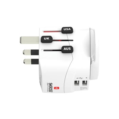 SKROSS Travel Adapter Europe Australia UK China USA USB 6.3A 250V SKR-0080