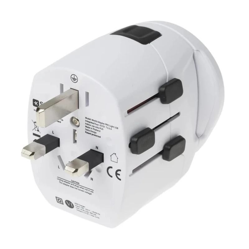 SKROSS Travel Adapter Europe Australia UK China USA USB 6.3A 250V SKR-0080