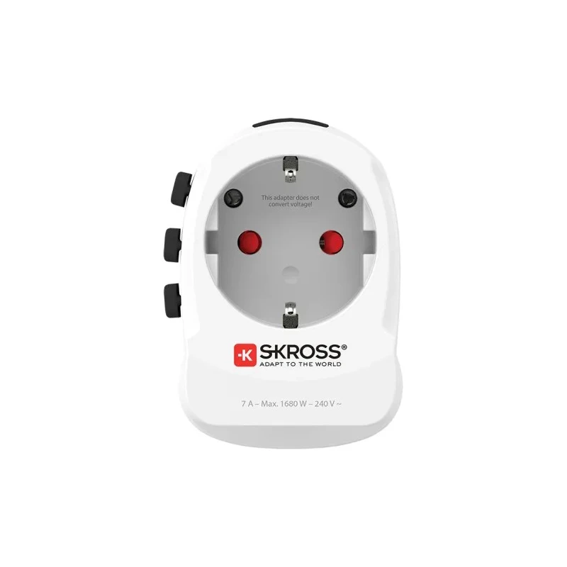 SKROSS Travel Adapter Europe Australia UK China USA USB 6.3A 250V SKR-0080