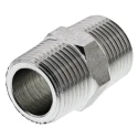 Legris Pneumatic Stainless Steel Pipe Fitting Straight Hexagon Coupler Male 3/8 in x Male 3/8 in 1821 17 17