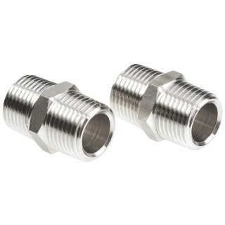 Legris Stainless Steel Pneumatic Fitting Pipe Coupler Straight Hexagon Male 1/2 in x Male 1/2 in 1821 21 21