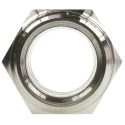Legris Stainless Steel Pneumatic Fitting Pipe Coupler Straight Hexagon Male 1/2 in x Male 1/2 in 1821 21 21