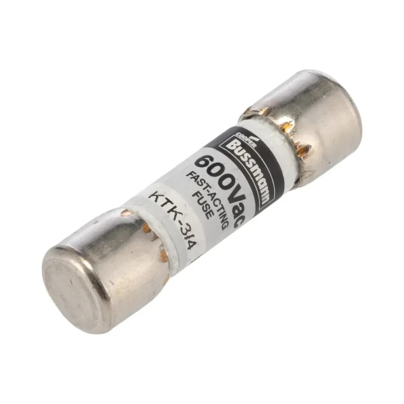 Eaton Melamine Cartridge Fuse 750mA Fast Acting 600V AC 10 x 38 mm KTK-3/4