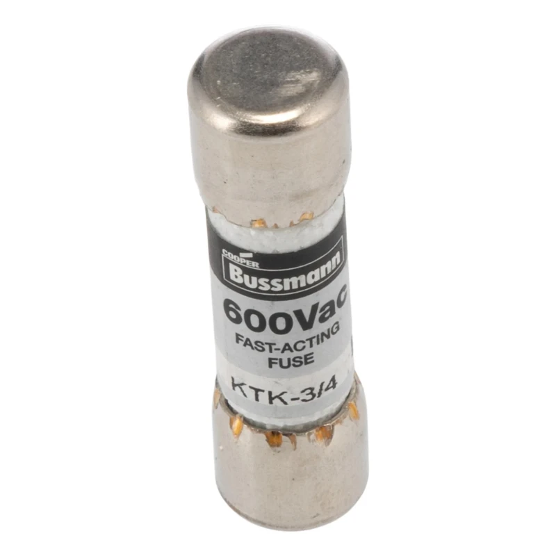 Eaton Melamine Cartridge Fuse 750mA Fast Acting 600V AC 10 x 38 mm KTK-3/4