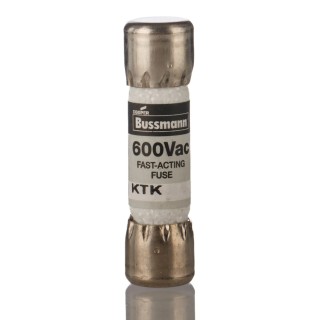 Eaton 2A Fast Acting Melamine Cartridge Fuse, 10 x 38 mm, 600V AC KTK-2
