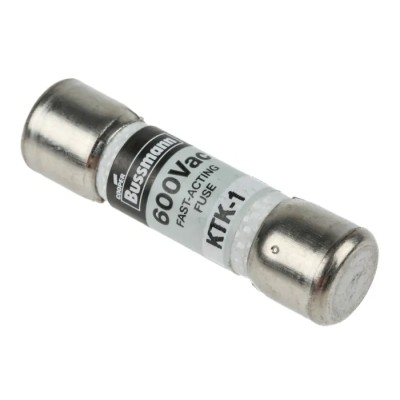 Eaton Fast Acting Melamine Cartridge Fuse 1A 600V AC, 10 x 38 mm KTK-1