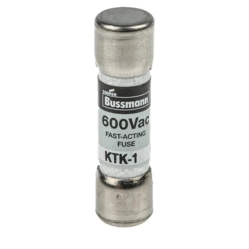 Eaton Fast Acting Melamine Cartridge Fuse 1A 600V AC, 10 x 38 mm KTK-1
