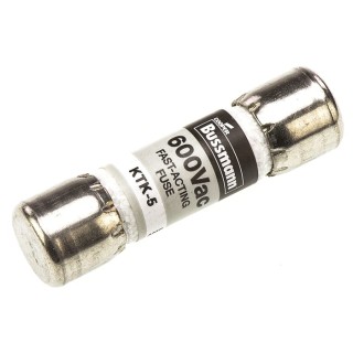 Eaton Cartridge Fuse 5A Fast Acting Melamine Body 10 x 38 mm 600V AC KTK-5