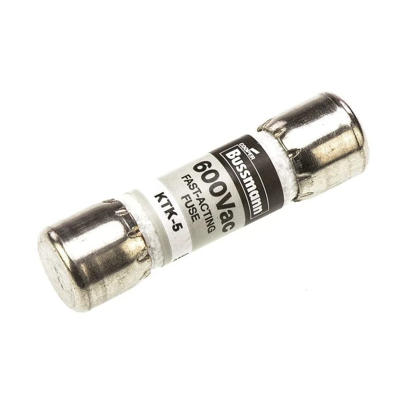 Eaton Cartridge Fuse 5A Fast Acting Melamine Body 10 x 38 mm 600V AC KTK-5