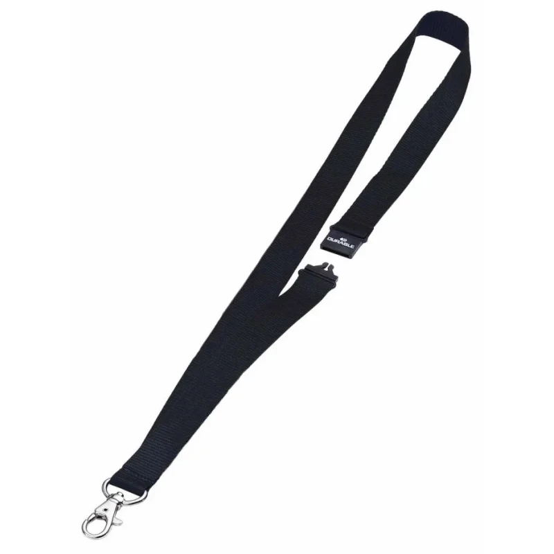 Durable Black Metal Lanyard 440mm Length, 20mm Width, 10 Pieces Per Pack 8137-01