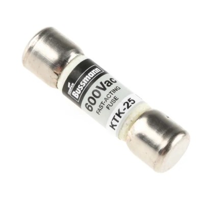Eaton Melamine Cartridge Fuse 25A Fast Acting 10 x 38 mm 600V AC KTK-25