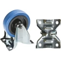Tente Fixed Castor 250 kg Load Capacity 125 mm Rubber Wheel 161 mm Overall Height 3478UFR125P63