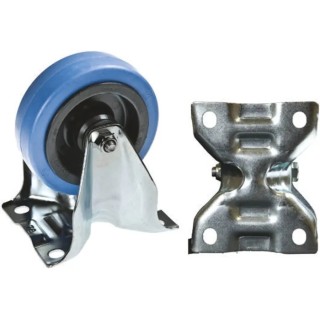 Tente Fixed Castor 250 kg Load Capacity 125 mm Rubber Wheel 161 mm Overall Height 3478UFR125P63