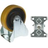 Tente Fixed Castor, 750 kg Load Capacity, 160 mm Polyurethane Wheel, Fixed Rotation, Ball Bearing Hub 4688FTP160P63