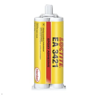 Loctite HYSOL 3421 Transparent Yellow 50 ml Epoxy Adhesive Dual Cartridge for Plastic, Wood, Metal, Ceramic 248211