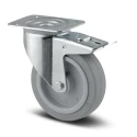 Tente Braked Swivel Castor, 250 kg Load Capacity, 125 mm Rubber Wheel, Roller Bearing, Polyamide Hub 3477UFR125P63