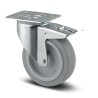 Tente Braked Swivel Castor, 250 kg Load Capacity, 125 mm Rubber Wheel, Roller Bearing, Polyamide Hub 3477UFR125P63