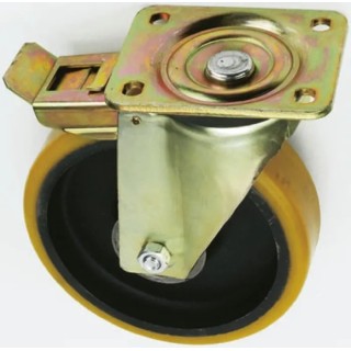 Tente Braked Swivel Castor 800 kg Capacity 200 mm Wheel Polyurethane 4687FTP200P63