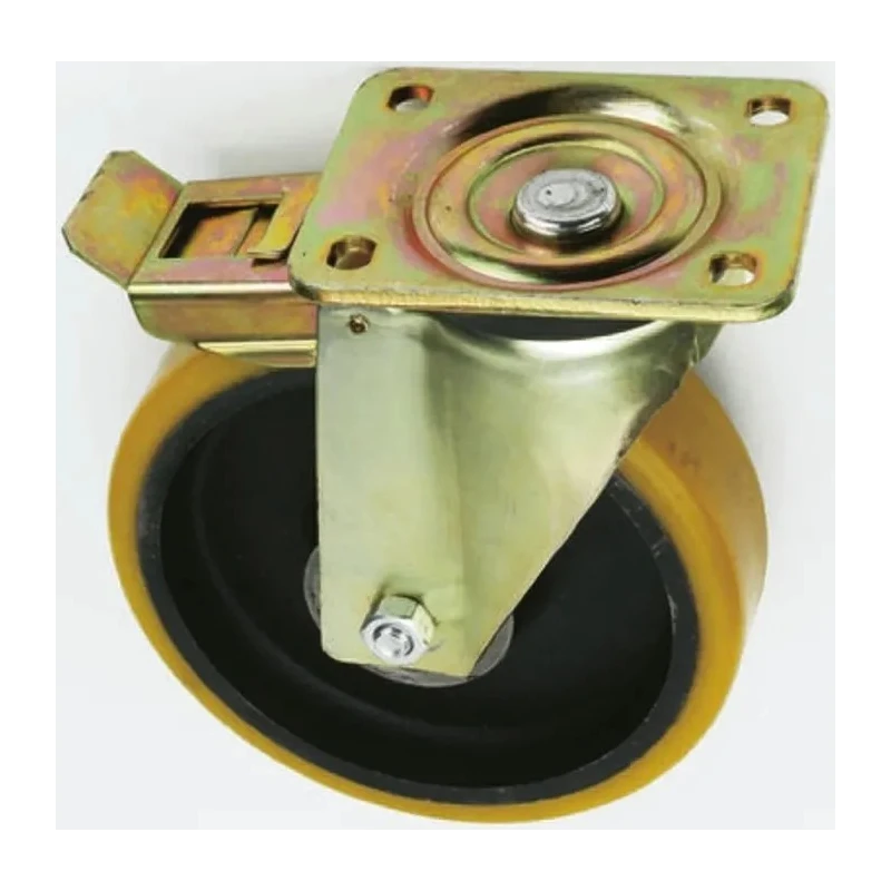 Tente Braked Swivel Castor 800 kg Capacity 200 mm Wheel Polyurethane 4687FTP200P63