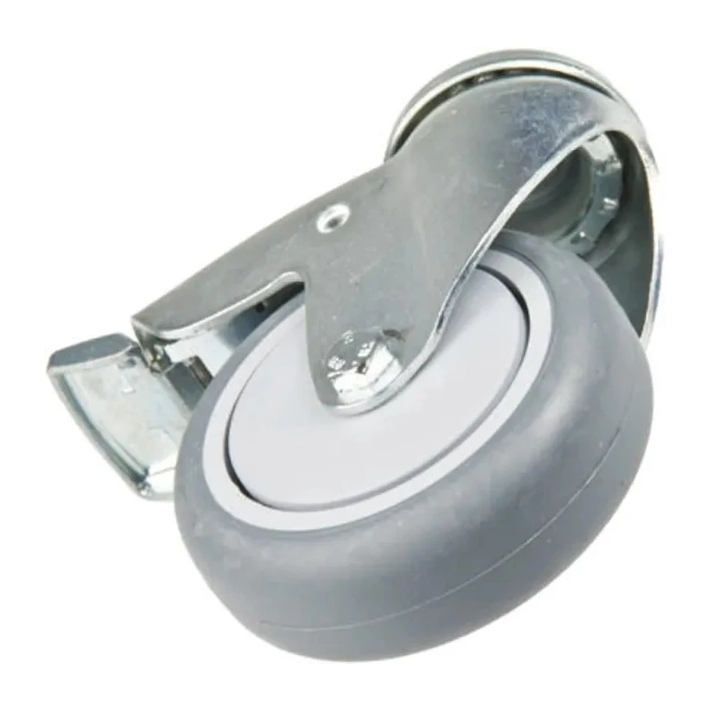 Tente Swivel Castor 100 kg Load Capacity, 100 mm Rubber Wheel, Ball Bearing, Polypropylene Hub 2477PJP100P30-13