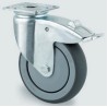 Tente Braked Swivel Castor 100 kg Load Capacity 100 mm Rubber Wheel 135 mm Height 32 mm Width 2477PJP100P50