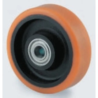Tente Yellow Polyurethane Trolley Wheel 1000 kg Load Capacity 200mm Diameter 50mm Width FTP200/50X20