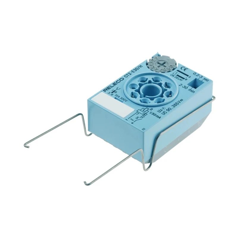 Releco Timer Relay 2-Contact 90 to 265 V AC/DC, ON Delay Mode, 0.2 to 30 min and 0.2 to 30 s Time Range CT2-E