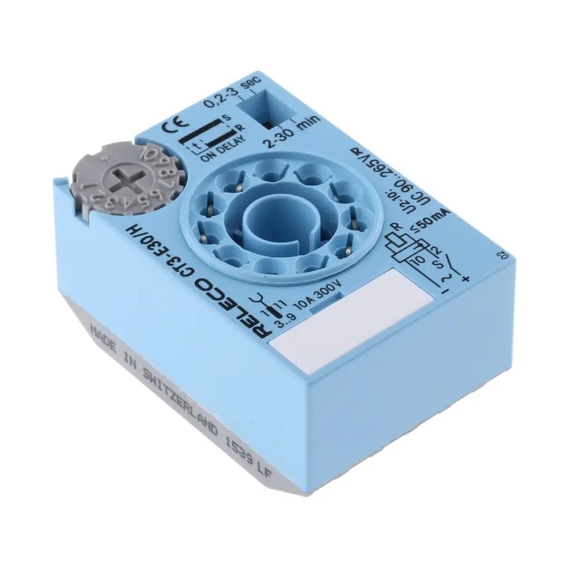 Releco Timer Relay 2-Contact, 9.5 to 275 V dc, 265 V ac, 0.2 to 30 s/min, ON Delay CT3-E