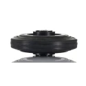 Tente Black Rubber Trolley Wheel 200mm Diameter, 50mm Width, Load Capacity 205kg PVR200/50X20LM58