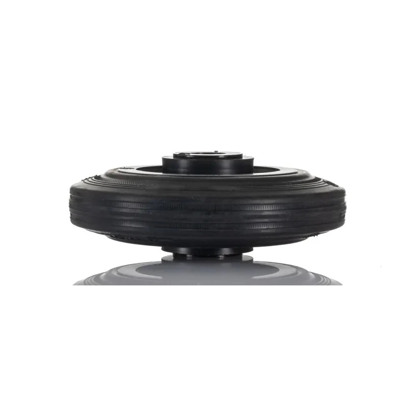 Tente Black Rubber Trolley Wheel 200mm Diameter, 50mm Width, Load Capacity 205kg PVR200/50X20LM58