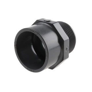 Georg Fischer Plastic Pipe Fitting Adapter Straight 1 to 1/4 in PVC-U Grey 57mm Length 721911709