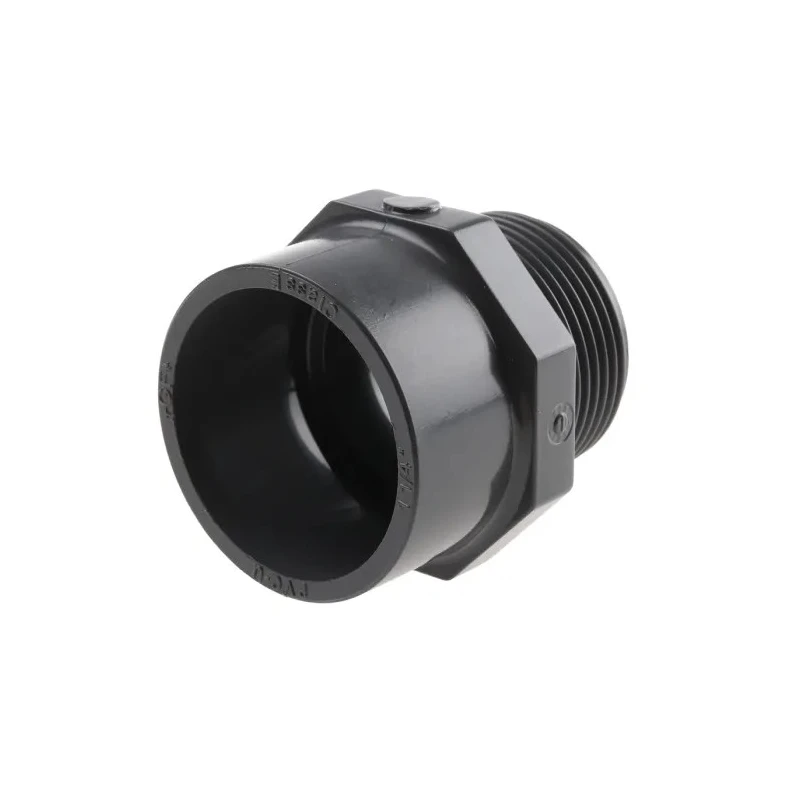 Georg Fischer Plastic Pipe Fitting Adapter Straight 1 to 1/4 in PVC-U Grey 57mm Length 721911709