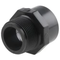 Georg Fischer Plastic Pipe Fitting Adapter Straight 1 to 1/4 in PVC-U Grey 57mm Length 721911709