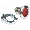 Siemens Red Pilot Light, 30 mm Cutout, Metal Bezel, Flush Mount, IP69K/IP67/IP66, SIRIUS ACT 3SU1061-0JD20-0AA0