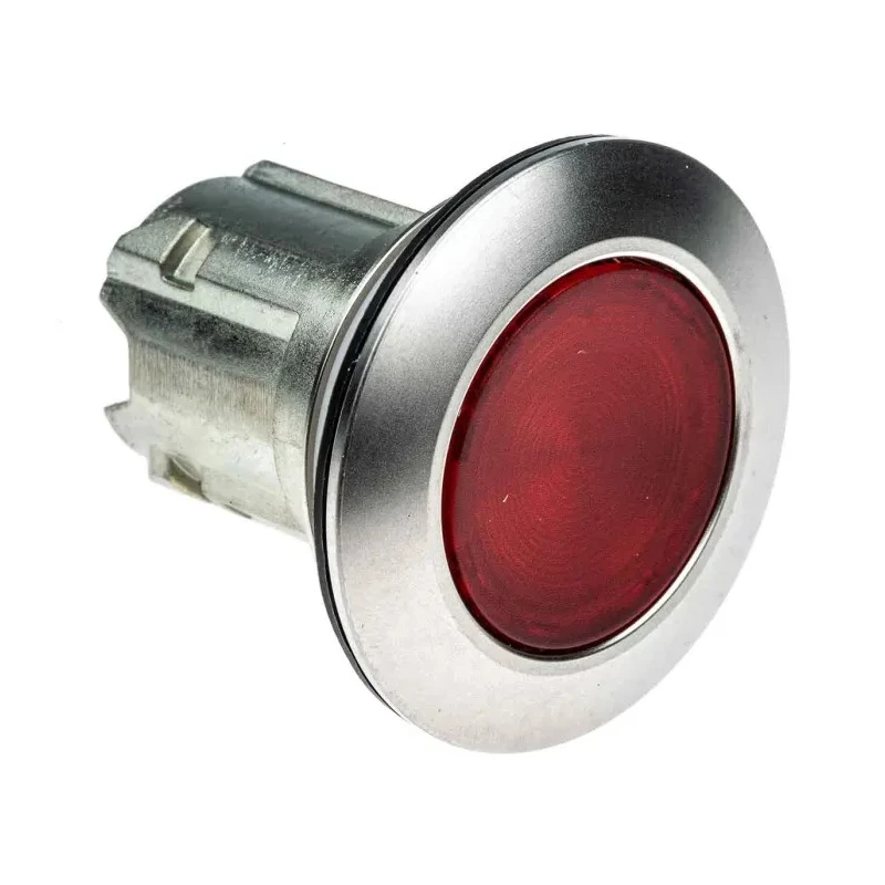 Siemens Red Pilot Light, 30 mm Cutout, Metal Bezel, Flush Mount, IP69K/IP67/IP66, SIRIUS ACT 3SU1061-0JD20-0AA0