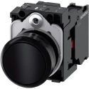 Siemens SIRIUS ACT 3SU11 Series Push Button Complete Unit Panel Mount 22 mm Cutout Black SPST IP66 IP67 3SU1100-0AB10-1CA0