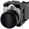 Siemens SIRIUS ACT 3SU11 Series Push Button Complete Unit Panel Mount 22 mm Cutout Black SPST IP66 IP67 3SU1100-0AB10-1CA0