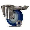 LAG Swivel Castor Stainless Steel Frame Polyurethane Wheel 100 mm Diameter 250 kg Load Capacity 35406 FR HC