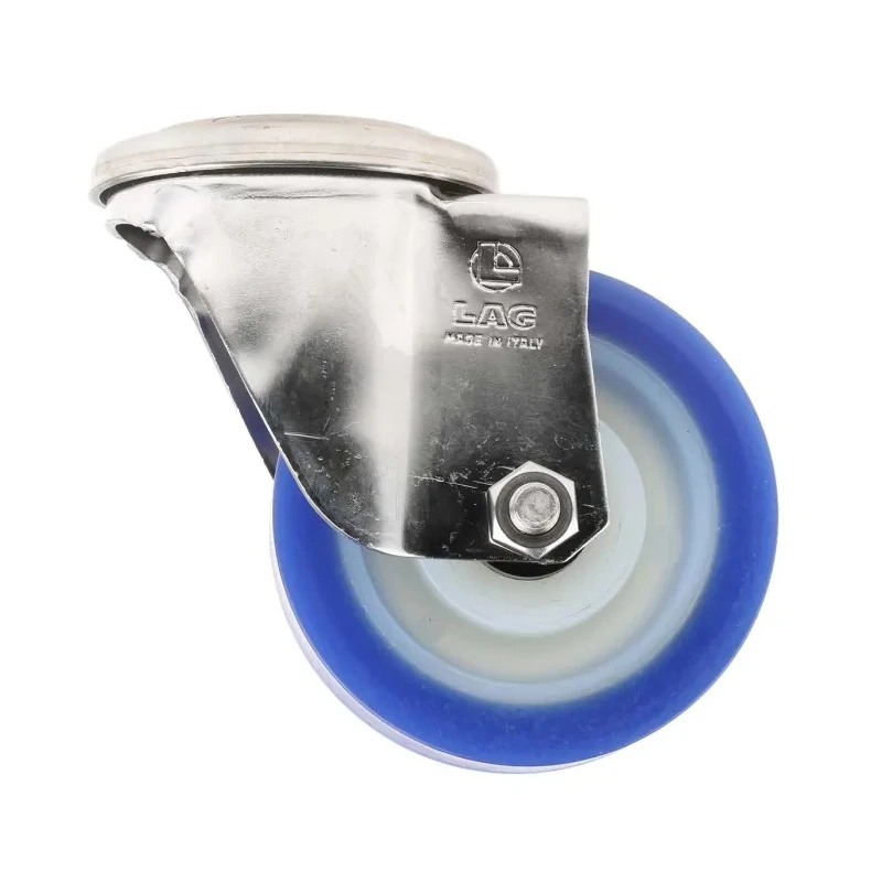 LAG Swivel Castor 250 kg Capacity 100 mm Wheel Polyurethane Stainless Steel Frame 35406 HC