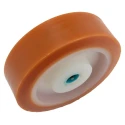 LAG Orange White Polyurethane Trolley Wheel 125mm Diameter 40mm Width 300kg Load Capacity 4562/X