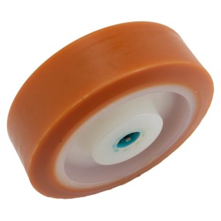 LAG Orange White Polyurethane Trolley Wheel 125mm Diameter 40mm Width 300kg Load Capacity 4562/X