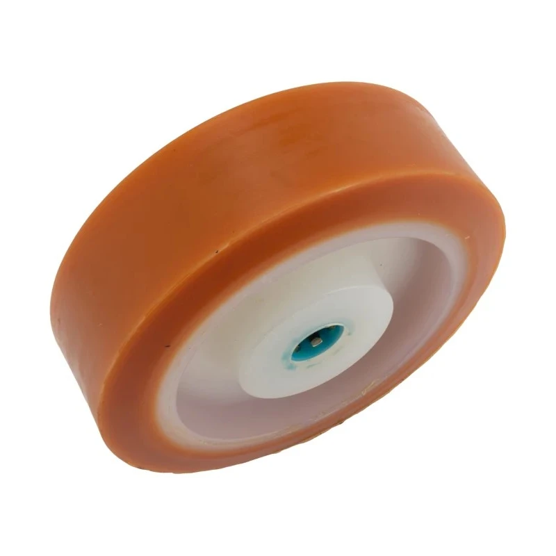 LAG Orange White Polyurethane Trolley Wheel 125mm Diameter 40mm Width 300kg Load Capacity 4562/X