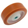 LAG Orange White Polyurethane Trolley Wheel 125mm Diameter 40mm Width 300kg Load Capacity 4562/X