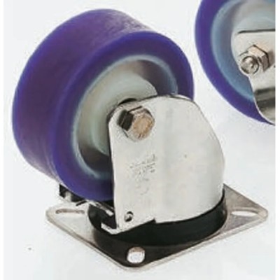 LAG Swivel Castor 250 kg Capacity 100 mm Wheel Polyurethane Stainless Steel Frame 35506
