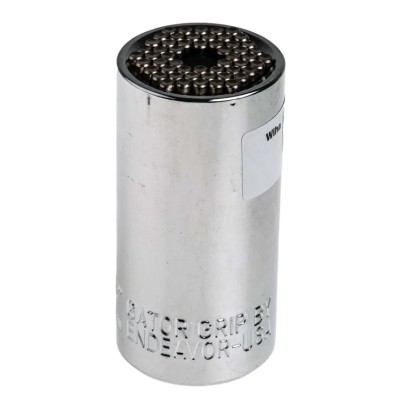 Wiha 3/8 in Square Gripper Socket, 53.5mm Overall Length, Nickel Chrome Plated Alloy Steel 20554