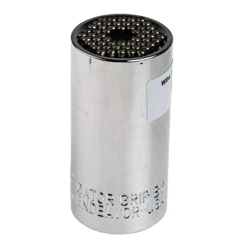 Wiha 3/8 in Square Gripper Socket, 53.5mm Overall Length, Nickel Chrome Plated Alloy Steel 20554