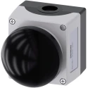 Siemens SIRIUS ACT 3SU18 Series Push Button Complete Unit Panel Mount 22mm Cutout Black SPST IP66 IP67 3SU1801-2GA00-2AA1
